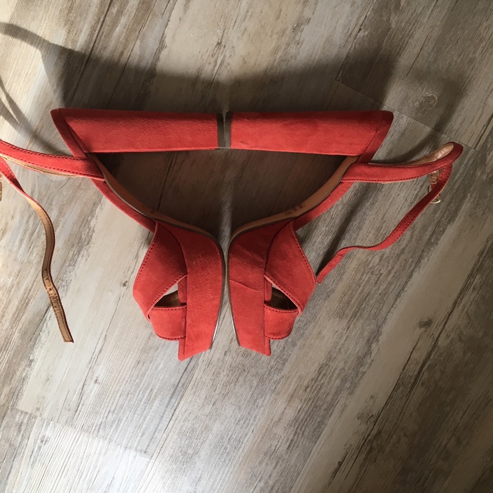 Rust Orange Platform Sandals - Picture 7 of 13